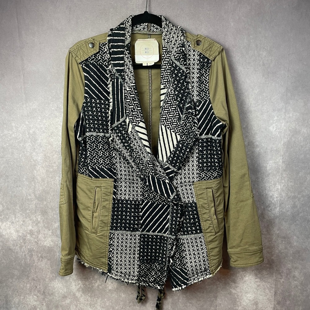 Hei Hei Anthropologie Jacket Womens Small Southwestern Blanket Woven Anorak BOHO